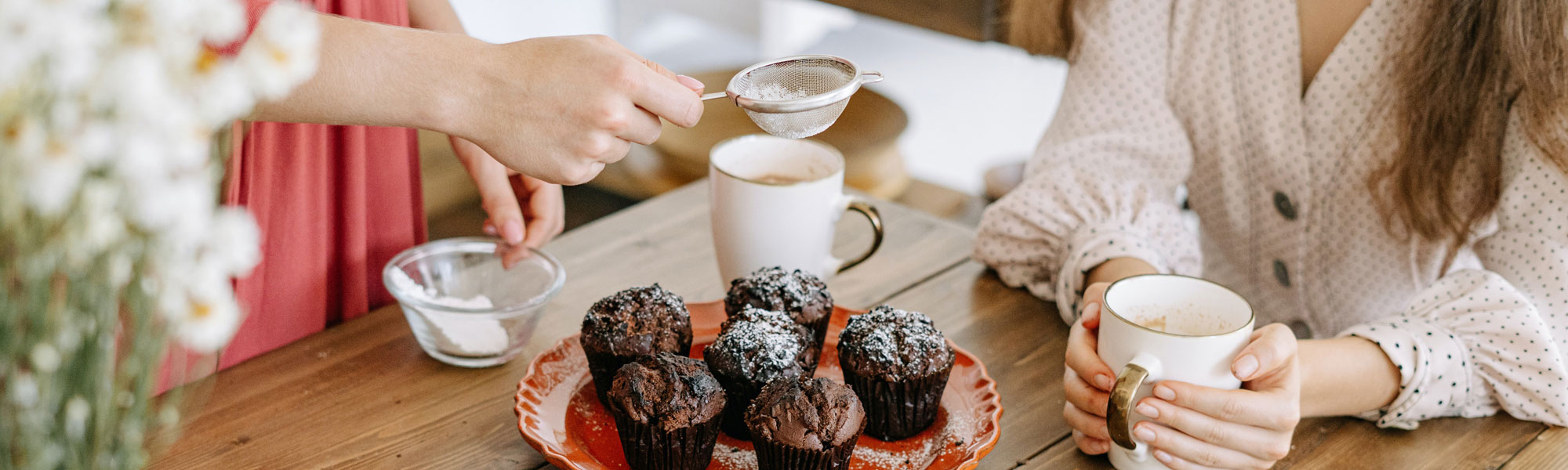 Companion with elderly lady baking cakes in Wrexham