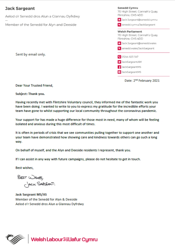 A Thank you from The Senedd!
